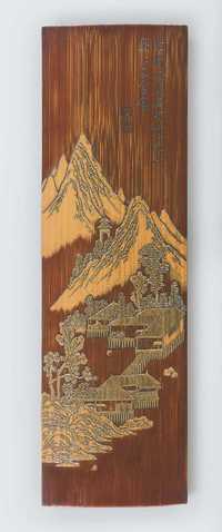 18TH CENTURY A FINELY CARVED BAMBOO WRIST-REST